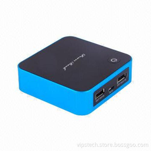 Charger for iPhone, with 6,600mAh high capacity, double outputs and triple safety protection